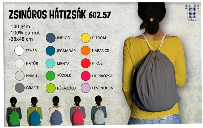 Zsinóros hátizsák (felnőtt)